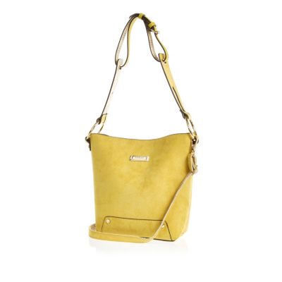 Yellow slouchy bucket handbag